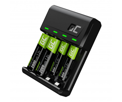 Akcesoria Foto Green Cell VitalCharger + 2xAA 2000mAh 2xAAA 800mAh GRSETGC03